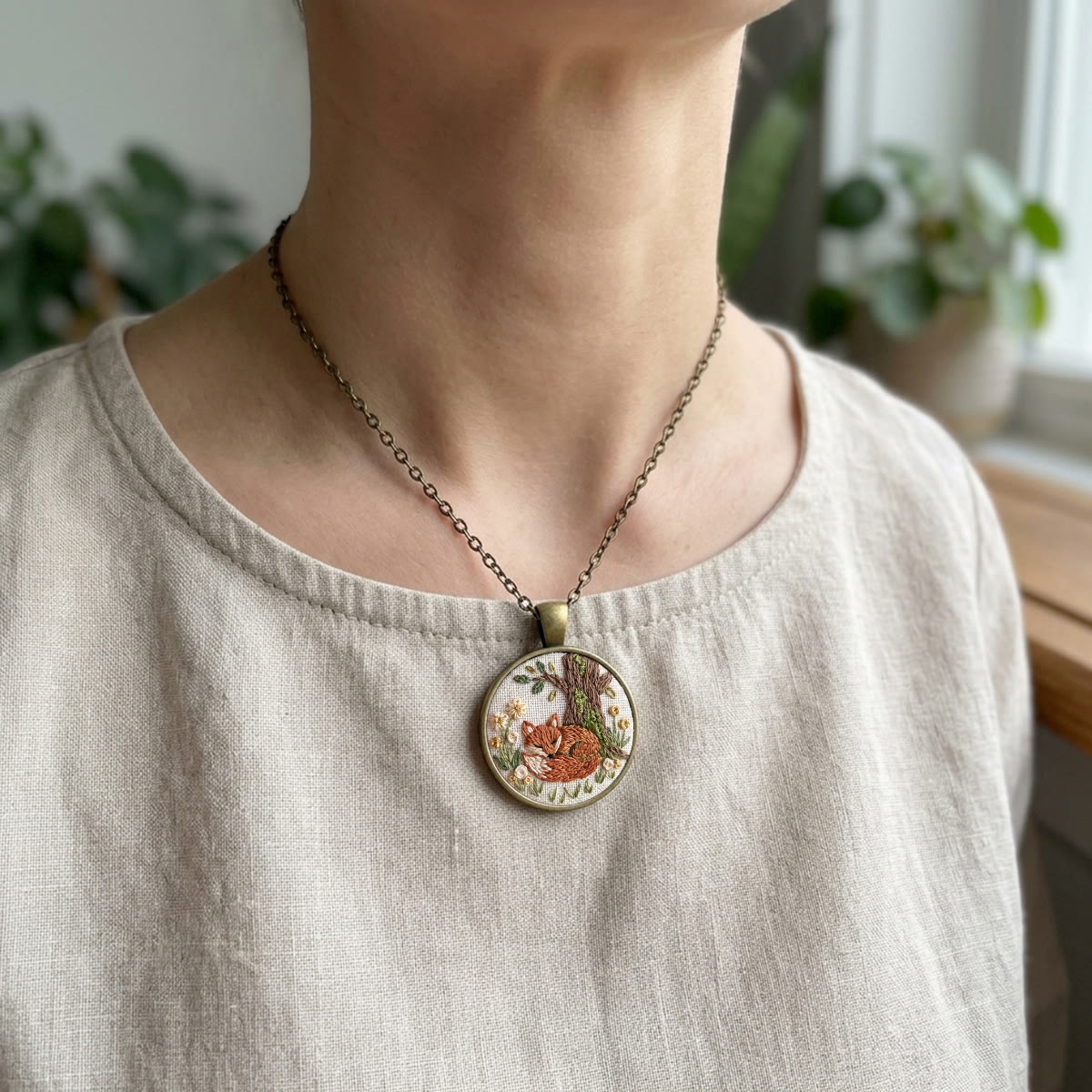 Rubbyoo Embroidery Accessories Kit - Sleeping Fox | Cozy Loungewear Jewelry | Forestcore Embroidery Magnet - image 12