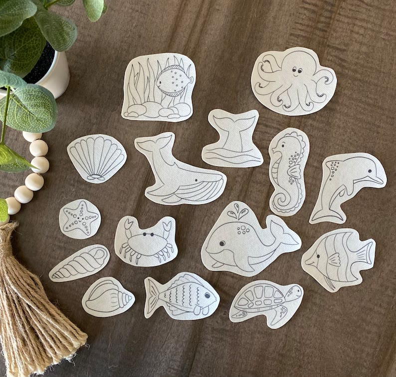 Christmas Stick And Stitch Patterns | Diy Marine Animals Stick | Perfect For Various Cloth Creation  - 15pcs - image 8