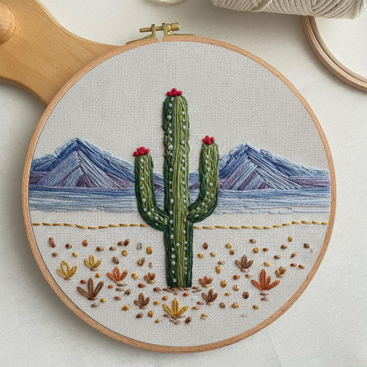Rubbyoo Embroidery Kit - Flowering Cactus | Unique Stitch Craft | Perfect Birthday Gift  - image 7