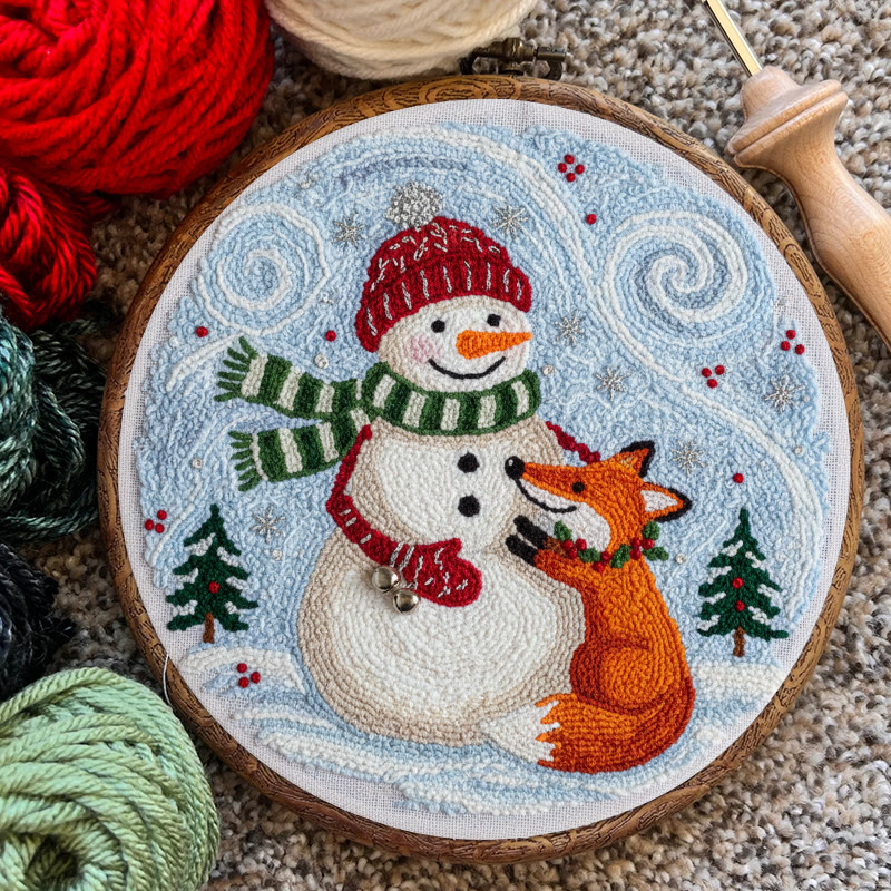 Christmas Forest Punch Needle Kit - Winter Animal Art | Nice Holiday Decor - image 10
