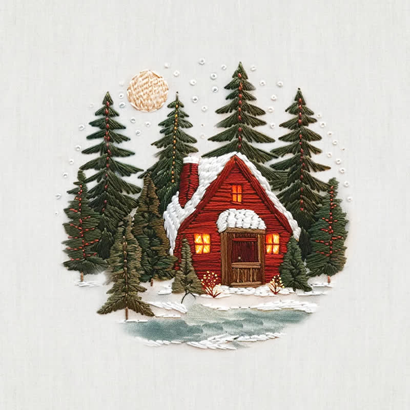Rubbyoo Embroidery Kit - Winter Forest - image 5