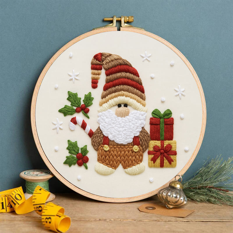 Rubbyoo Embroidery Kit - Christmas Gnome | Christmas Tree Decor | Diy Home Hanging Gifts  - image 4