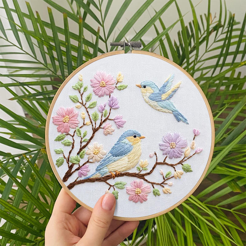 Rubbyoo Embroidery Kit - Bird And Flower | Beginner Diy Craft | Handmade Needlepoint For Decoration  - image 7