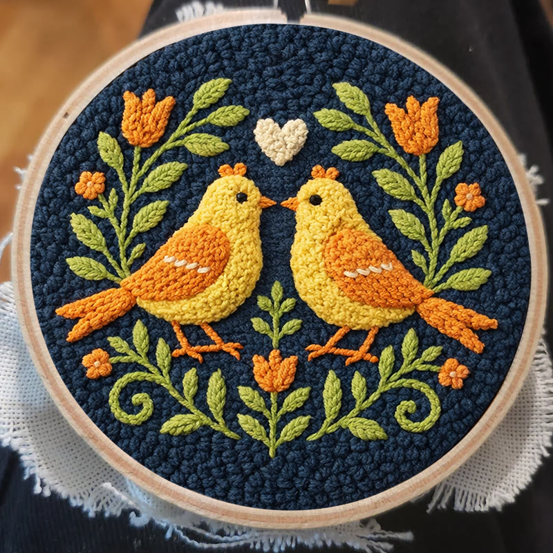 Heart-tethered Twin Birds Punch Needle Kit – Couple-focused Gifting Must-have | Warm Ambiance Decor - image 8