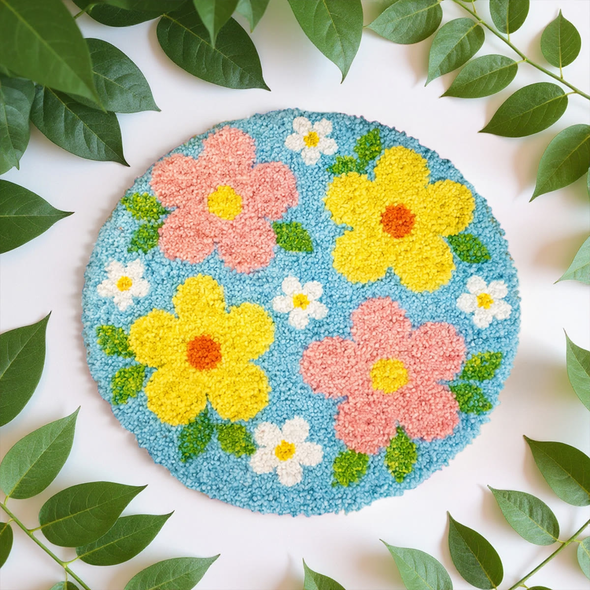 Rubbyoo Latch Hook Rug Kit - Colourful Flower | Soft Bathroom Rug | Nice Home Decoration  - image 8
