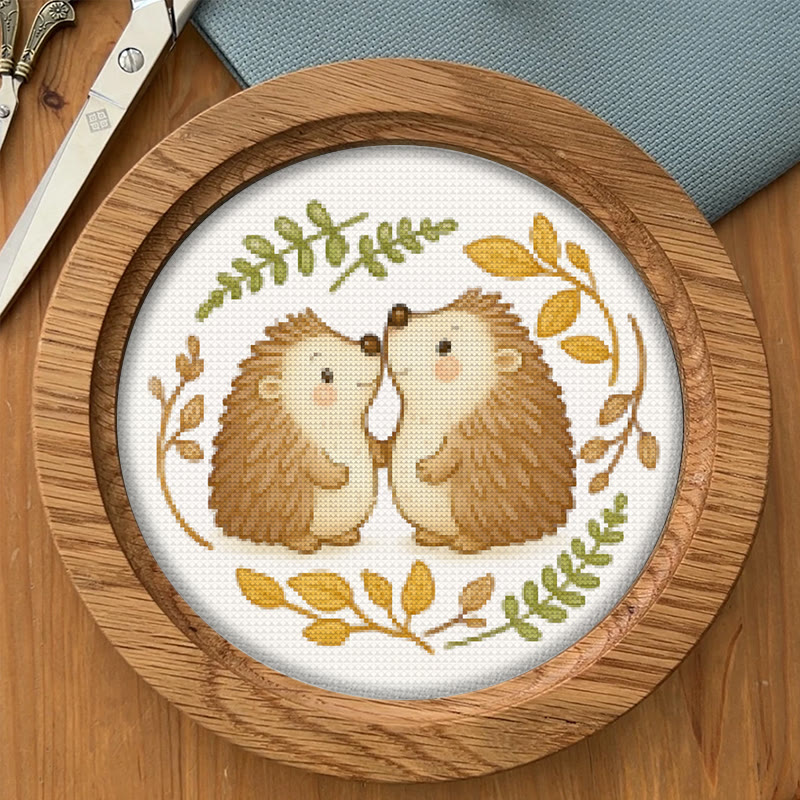 Cross Stitch Kit - Lovely Hedgehogs | Decorative Handmade Craft | Perfect Gift For Crafters - image 6