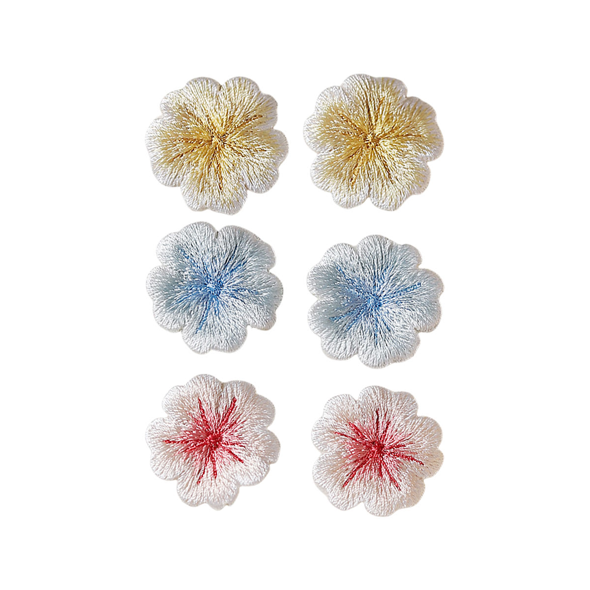 Rubbyoo Cherry Blossoms Embroidered Patch - Iron On Floral Patches | Suitable For Jeans Decor  - image 1