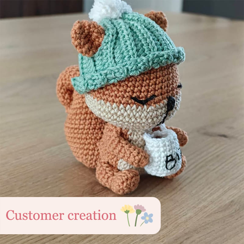 Diy Handmade Sleepy Squirrel Crochet Kit - Cute Sewing Doll | Perfect For Handmade Beginner - image 8