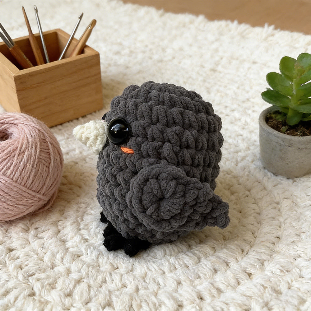 Diy Handmade Mini Raven Crochet Kit - Unique Baby Toy | Creative Backpack Accessories - image 3