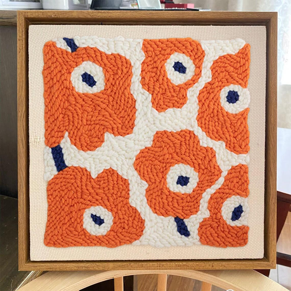 Vibrant Flower Square Punch Needle Kit - Unique Birthday For Friends | Perfect For Room Decoration - image 8