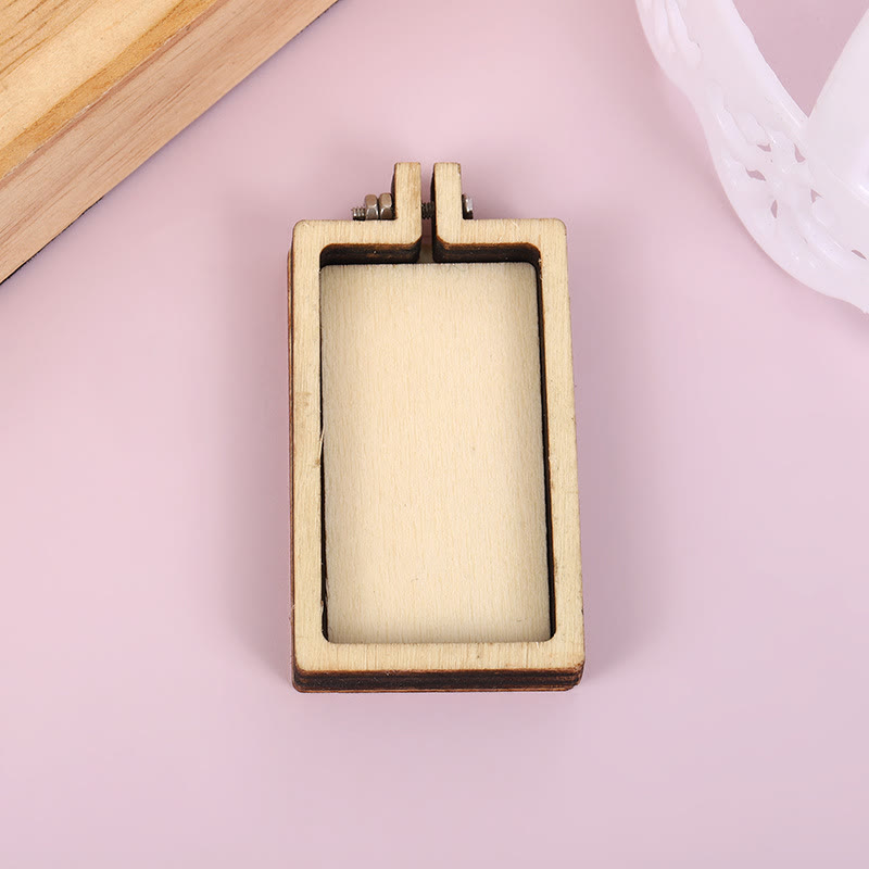 Embroidery Mini Wooden Irregular Shapes Hoops | Handmade Christmas Ornament | Perfect For Diy Stitch Art - image 8