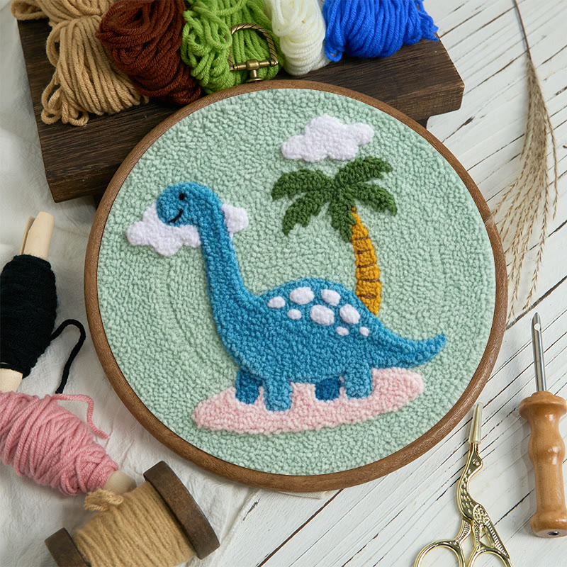 Brachiosaurus Paradise Punch Needle Kit - Entry Level Craft | Whimsical Home Vibe - image 10