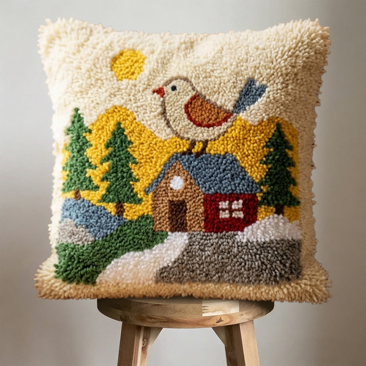 Rubbyoo Latch Hook Pillow Kit - Morning View | Perfect Housewarming Craft | Gift For Her - image 4