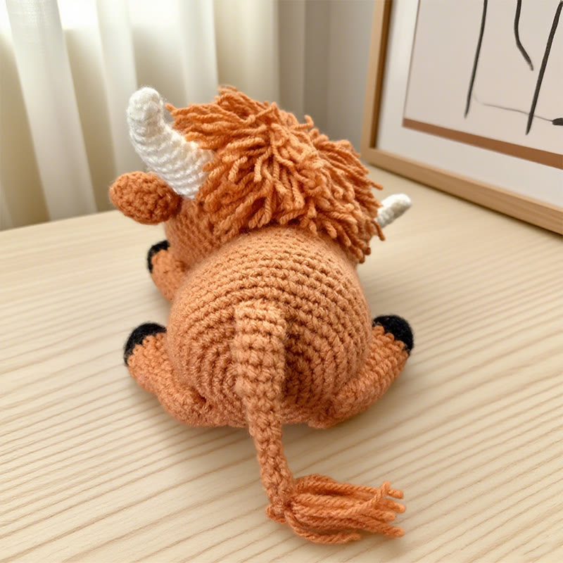 Diy Handmade Lazy Cow Crochet Kit - Cute Needle Handicraft |  Crocheted Doll Gifts - image 3