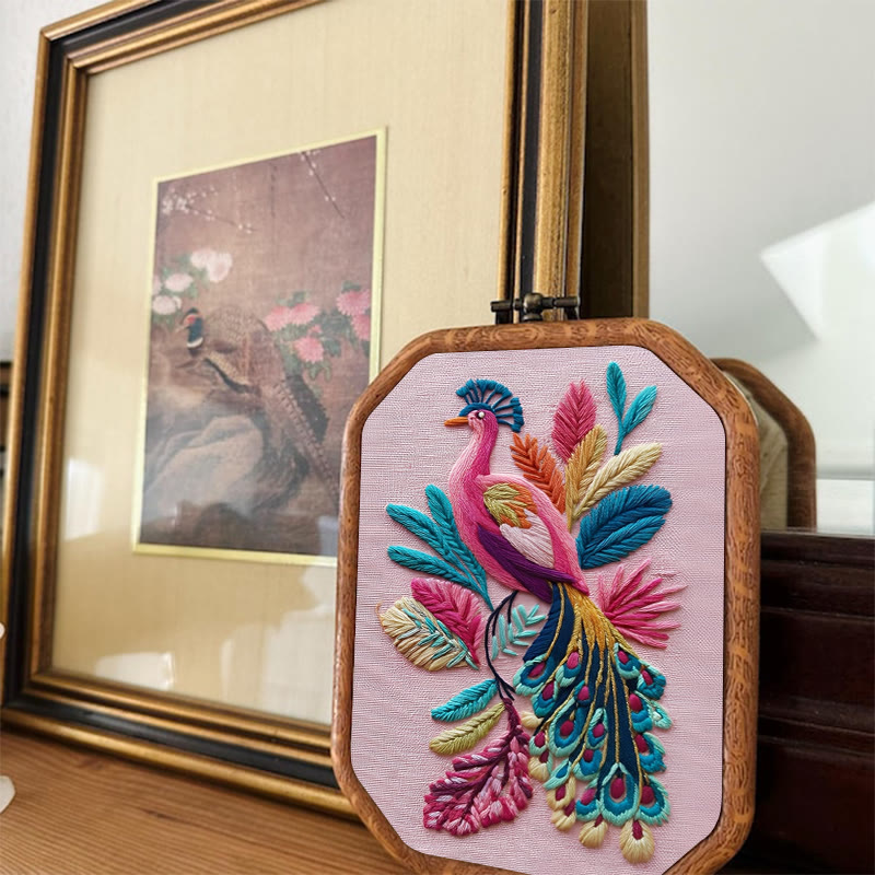 Rubbyoo Embroidery Kit - Stunning Peacock | Diy Animal Artwork | Unique Home Decor - image 4