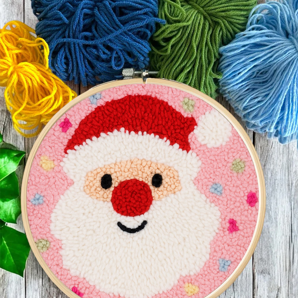 Adorable Santa Claus Punch Needle Kit - Christmas Celebration Gift | Perfect Diy Handicraft For Kid  - image 9
