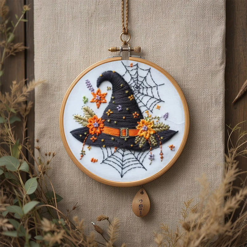 Rubbyoo Embroidery Kit - Spider Wizard Hat | Decorative Halloween Craft | Spooky Halloween Gifts - image 8