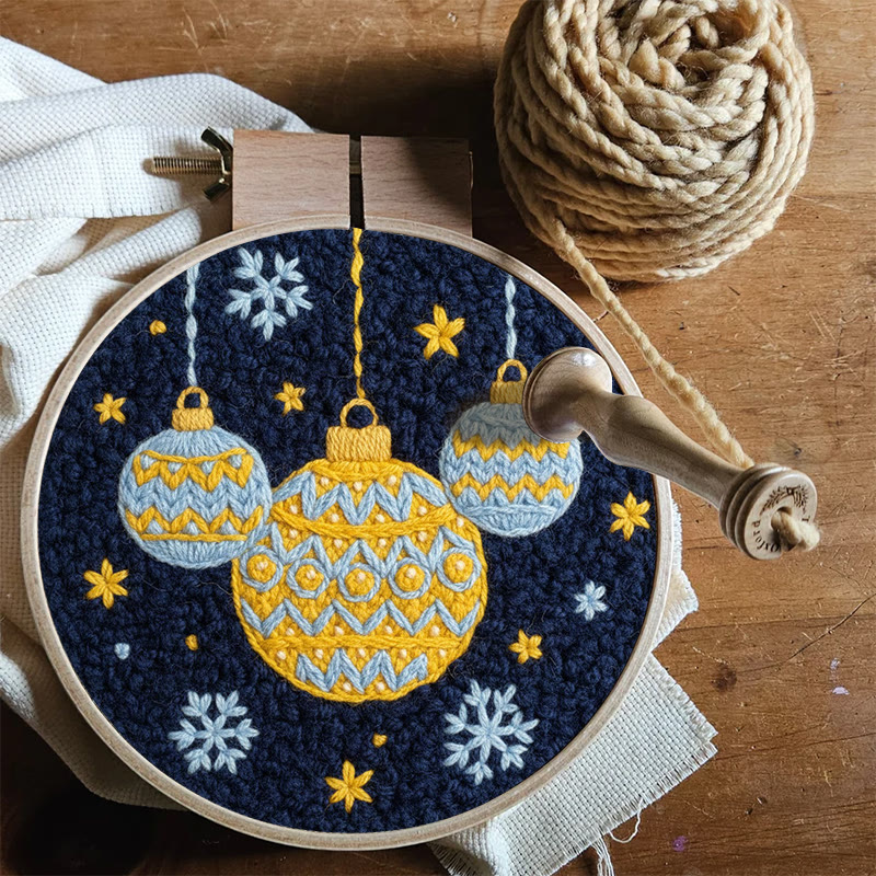 Festive Christmas Bauble Snowflake Punch Needle Kit – Handmade Decor Pendant | Go-To Gifting Choice - image 8