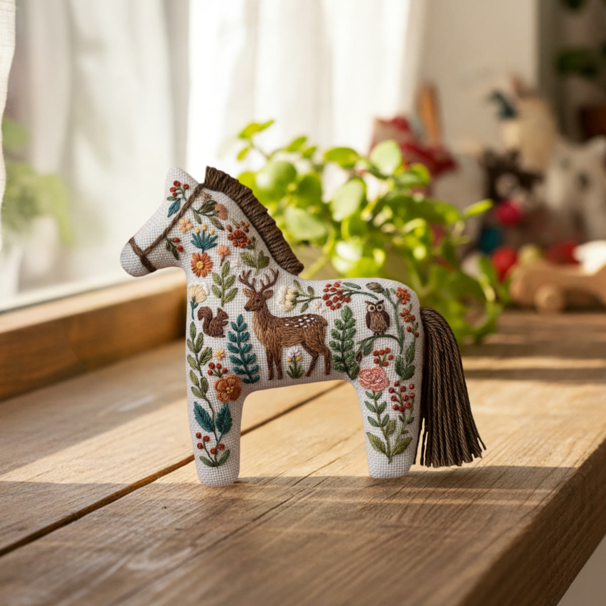 Rubbyoo Dala Horse Embroidery Kit - Woodland Creature Medley | Whimsical Handcraft | Charming Gift Pick - image 4