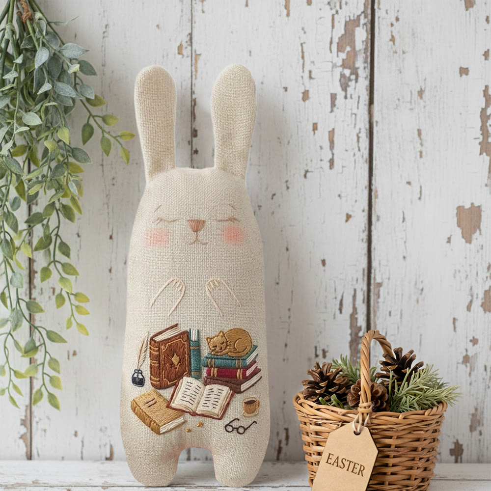 Rubbyoo Bunny Toy Embroidery Kit -  Cats And Books | Embroidery Pattern |  Gifts For Children  - image 2