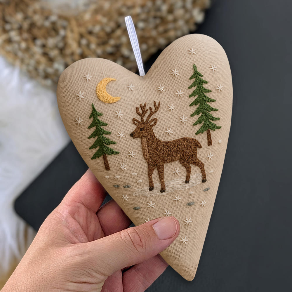 Rubbyoo Heart Embroidery Kit - Moonlit Deer | Winter Home Decor | Gift For Outdoor Enthusiasts - image 10