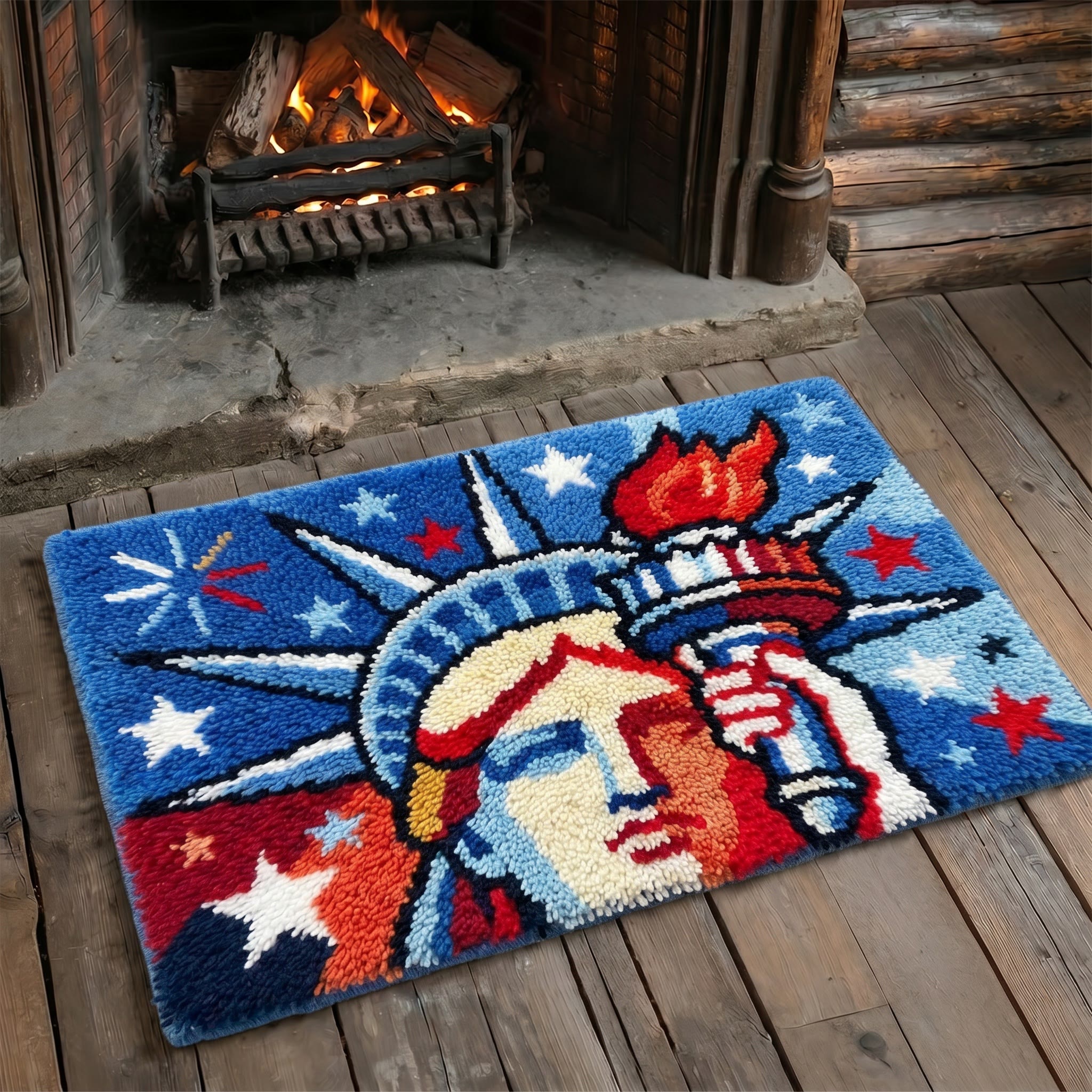 Rubbyoo Latch Hook Rug Kit - Statue Of Liberty | America 250th Anniversary Keepsake | NYC Souvenir Accent Mat For Living Room - image 7