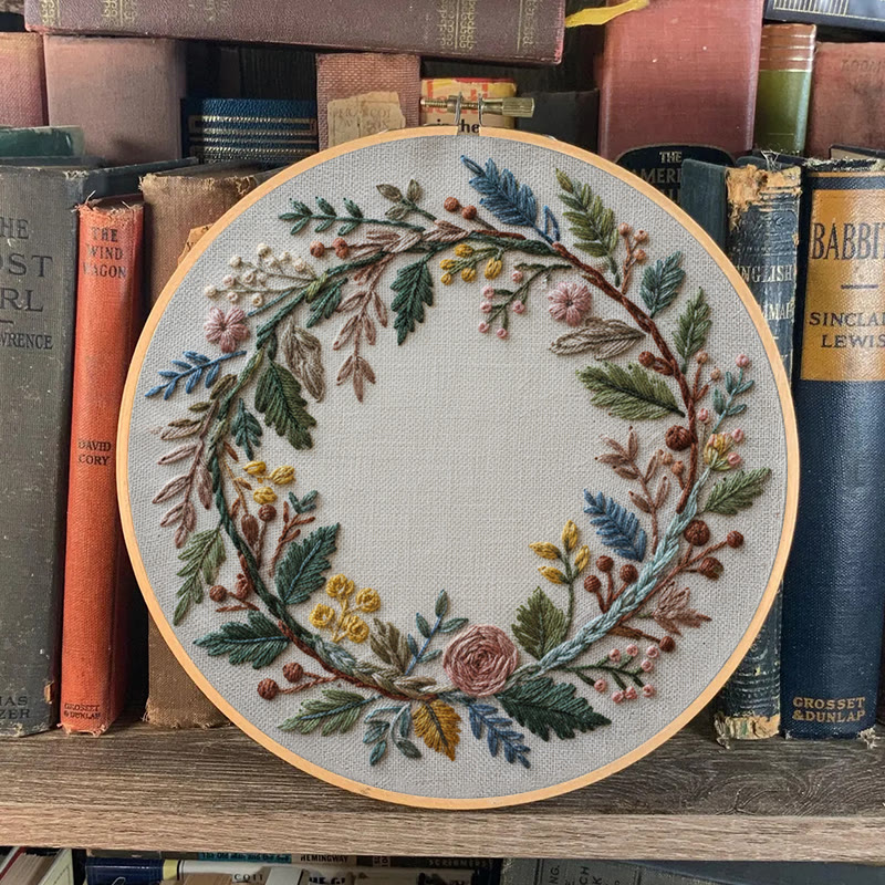 Rubbyoo Embroidery Kit - Floral Wreath | Handcrafted Art | Perfect For Diy Projects - image 12