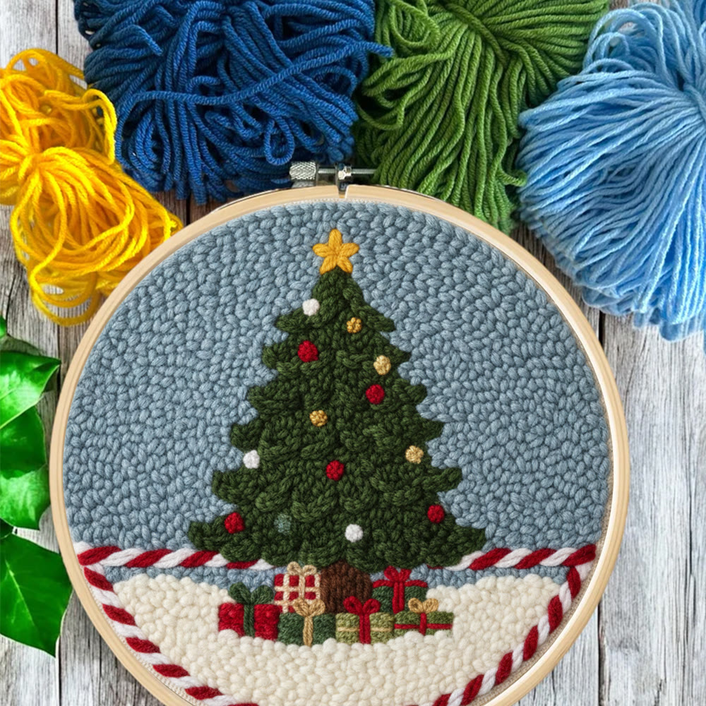 Festive Christmas Tree Punch Needle Kit – Beginner-Friendly Project | Cheerful Holiday Accent - image 7