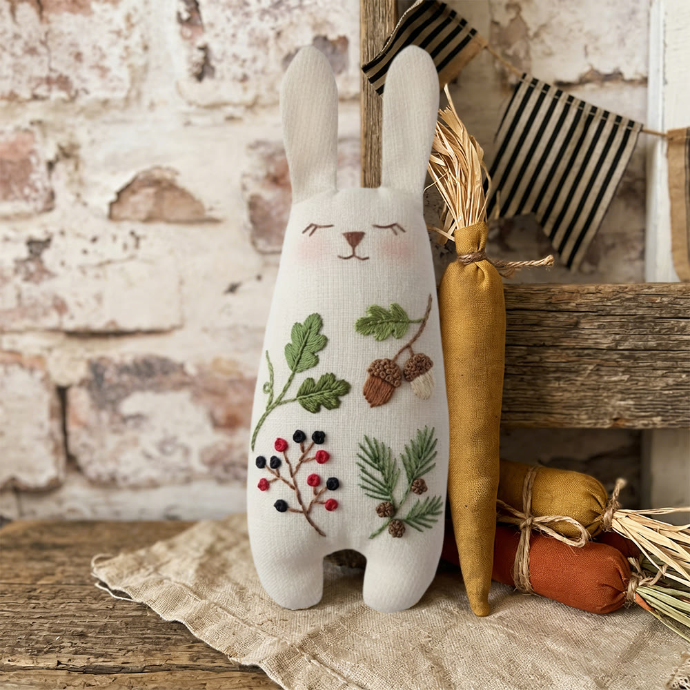 Rubbyoo Bunny Toy Embroidery Kit - Pine Cones And Leaves | Easy Handmade Art | Gift For Handmade Lovers  - image 4