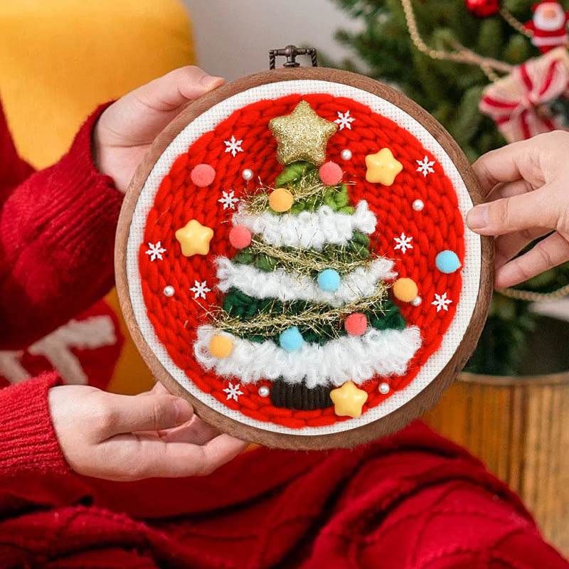 Christmas Tree Punch Needle Kit - Creative Needle Artcraft | Holiday Decorative Gifts - image 7