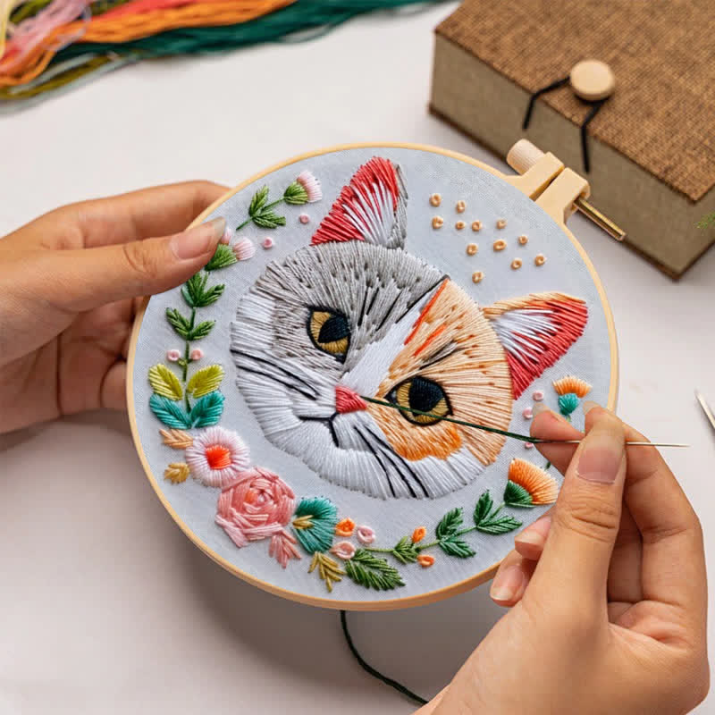 Rubbyoo Embroidery Kit - Indifferent Cat - image 5