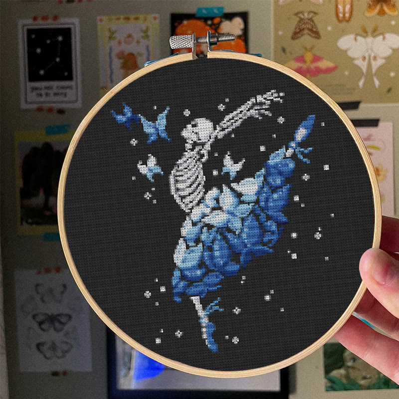  Cross Stitch Kit - Dancing Skeleton |Halloween Gothic  Needlework |  Decorative Wall Decor  - image 5