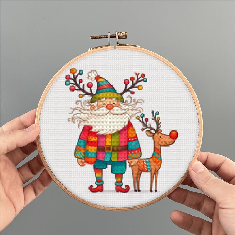  Cross Stitch Kit - Santa Claus And Elk | Christmas Needle Artwork | Christmas Decorative Handicraft - image 8