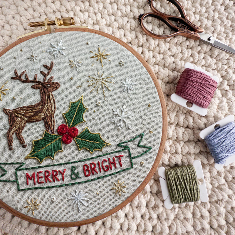 Rubbyoo Embroidery Kit - Christmas Deer | Unique Stitch Art | Christmas Crafts For Decoration  - image 10