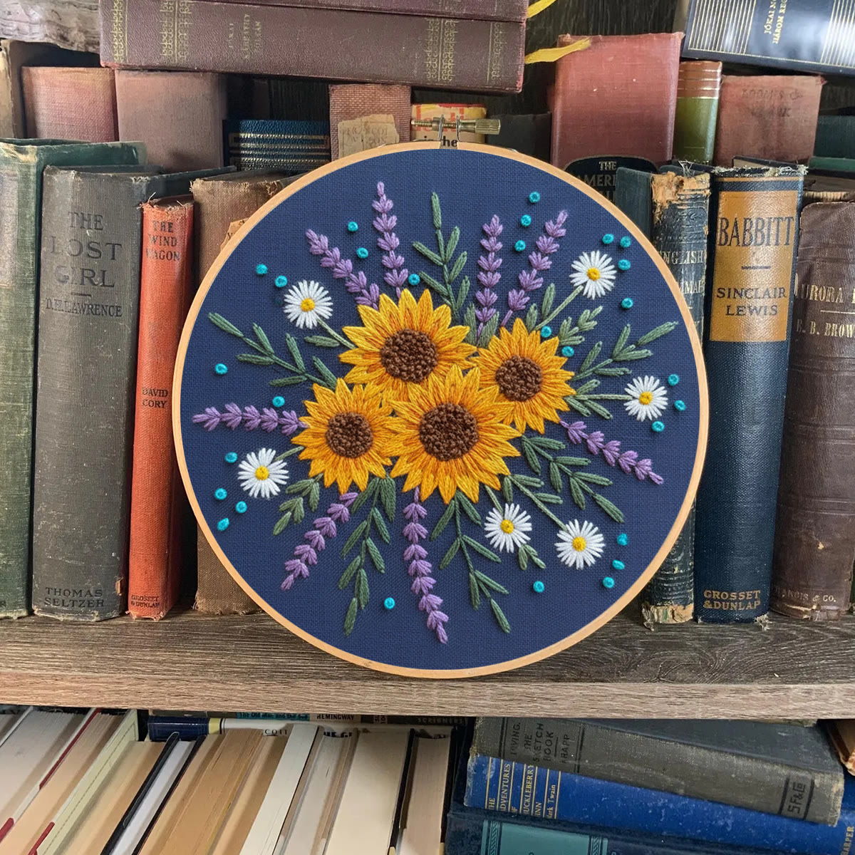 Rubbyoo Embroidery Kit - Sunflower And Lavender Bouquet | Beginner Safe Craft | Cheerful Home Accent - image 12