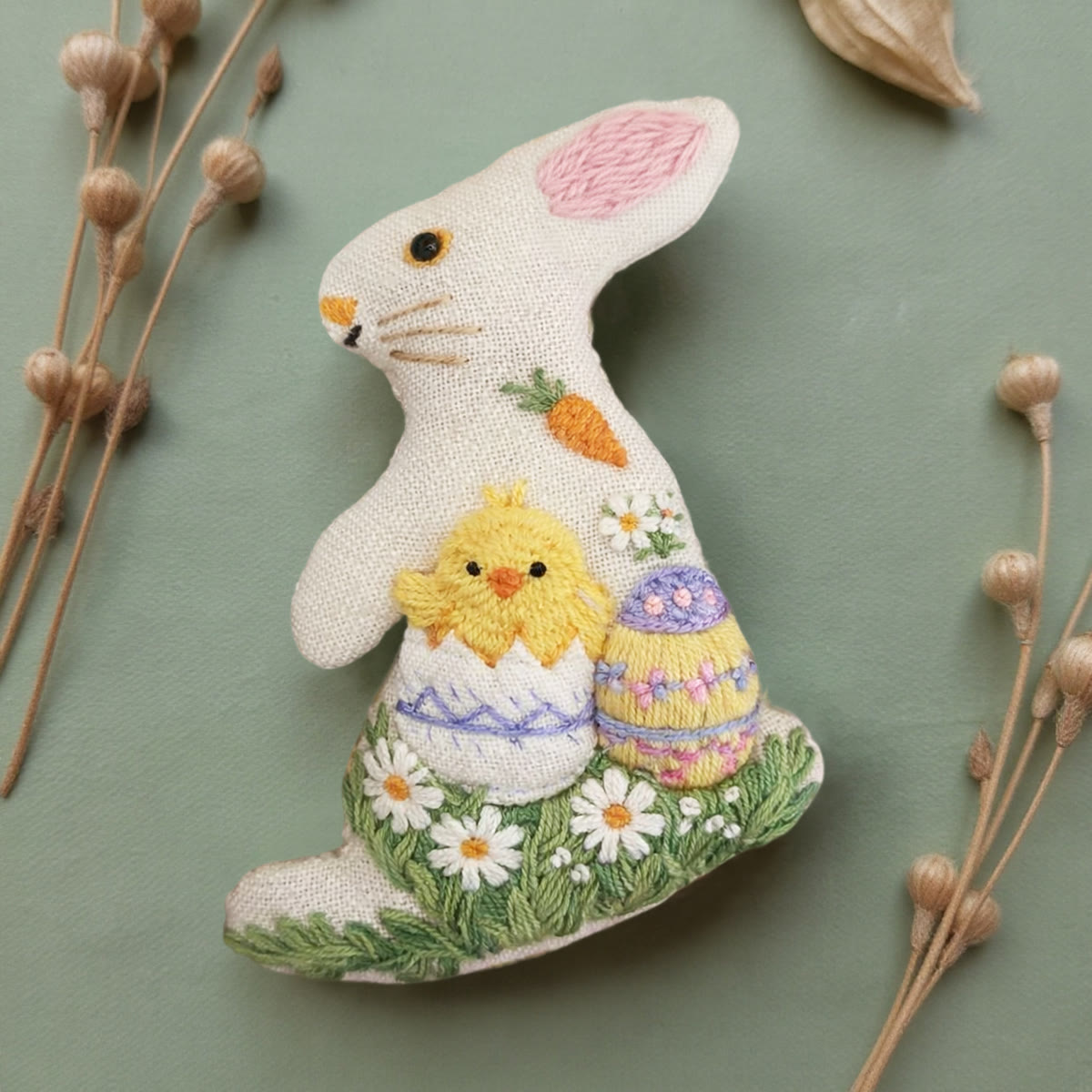 Rubbyoo Rabbit Embroidery Kit - Easter Chick | Perfect Holiday Ornament | Creative Handmade Art - image 5