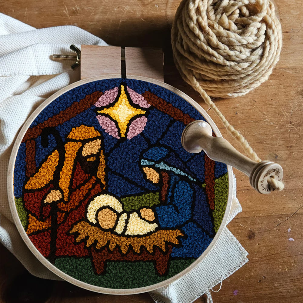 Nativity Scene Punch Needle Kit - Religious Craft | Handmade Decor For Religious Celebrations - image 6