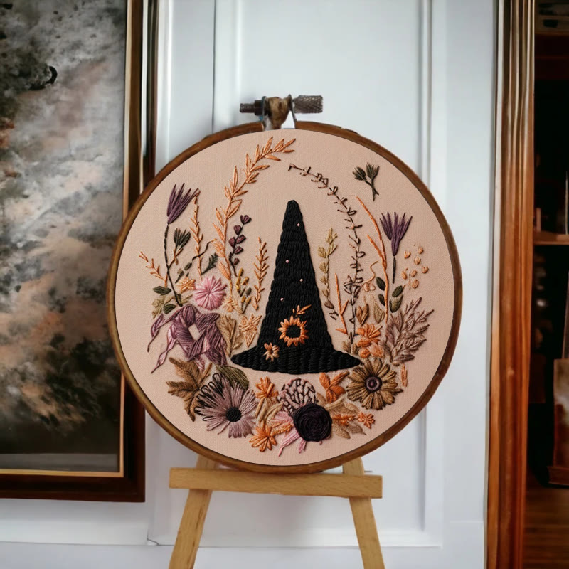 Rubbyoo Embroidery Kit -  Spooky Witch Hat | Perfect Halloween Gifts | Autumn Handmade Craft - image 3