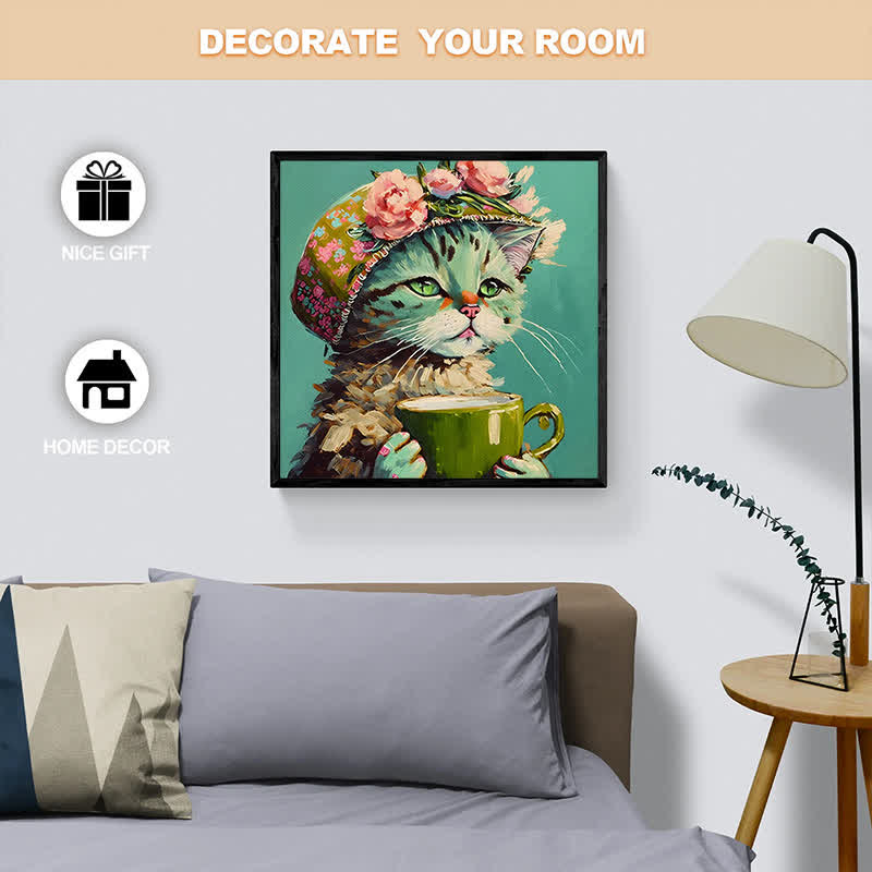 Stella Bonnet Hat Cat - Wooden Jigsaw Puzzle