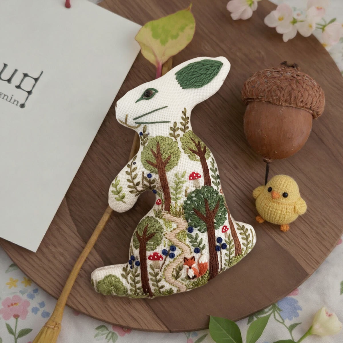 Rubbyoo Rabbit Embroidery Kit - Mysterious Forest | Creative Handmade Art |  Gift For Diy Crafters - image 5