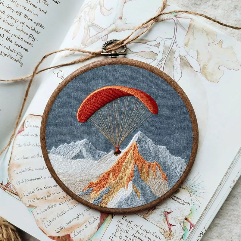 Rubbyoo Embroidery Kit - Mountain Paragliding Adventure | Beginner-friendly DIY Craft | Gift-ready Adventure-themed Kit - image 5