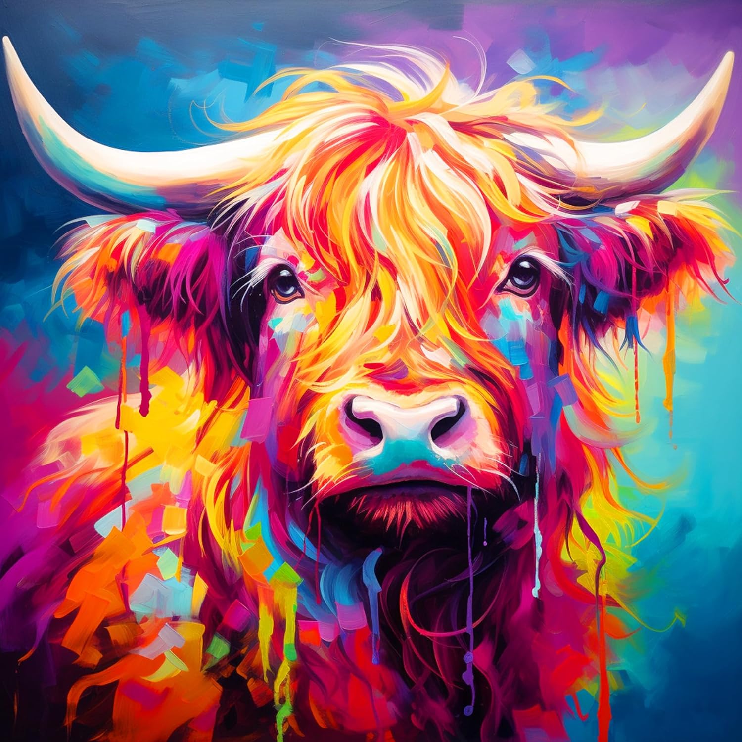 Colorful Cow - Wooden Jigsaw Puzzle
