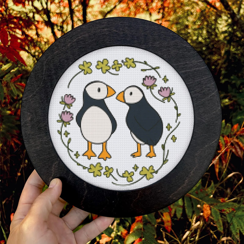  Cross Stitch Kit - Little Puffins | Animal Sewing Pattern | Diy Handmade Project - image 9