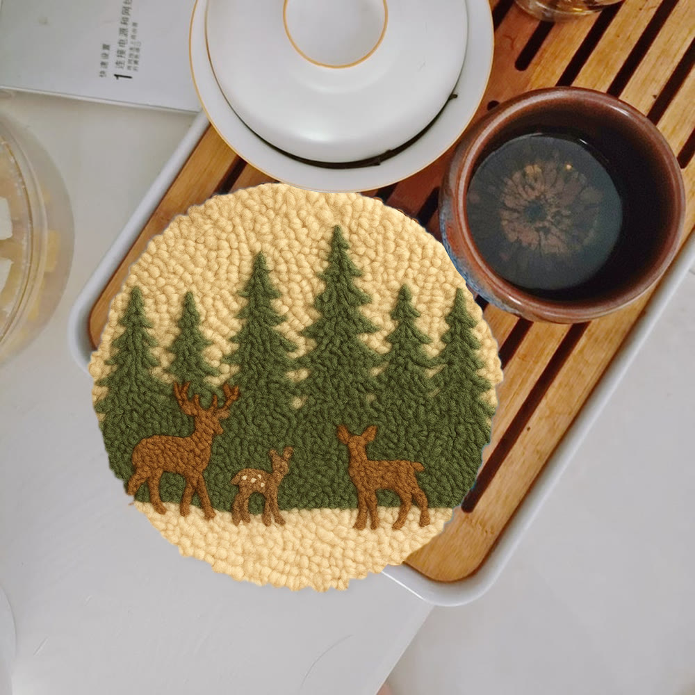 Mystic Forest Punch Needle Kit - Unique Handmade Craft | Perfect For Living Room Decor - 5 inch Coaster Kit - image 11