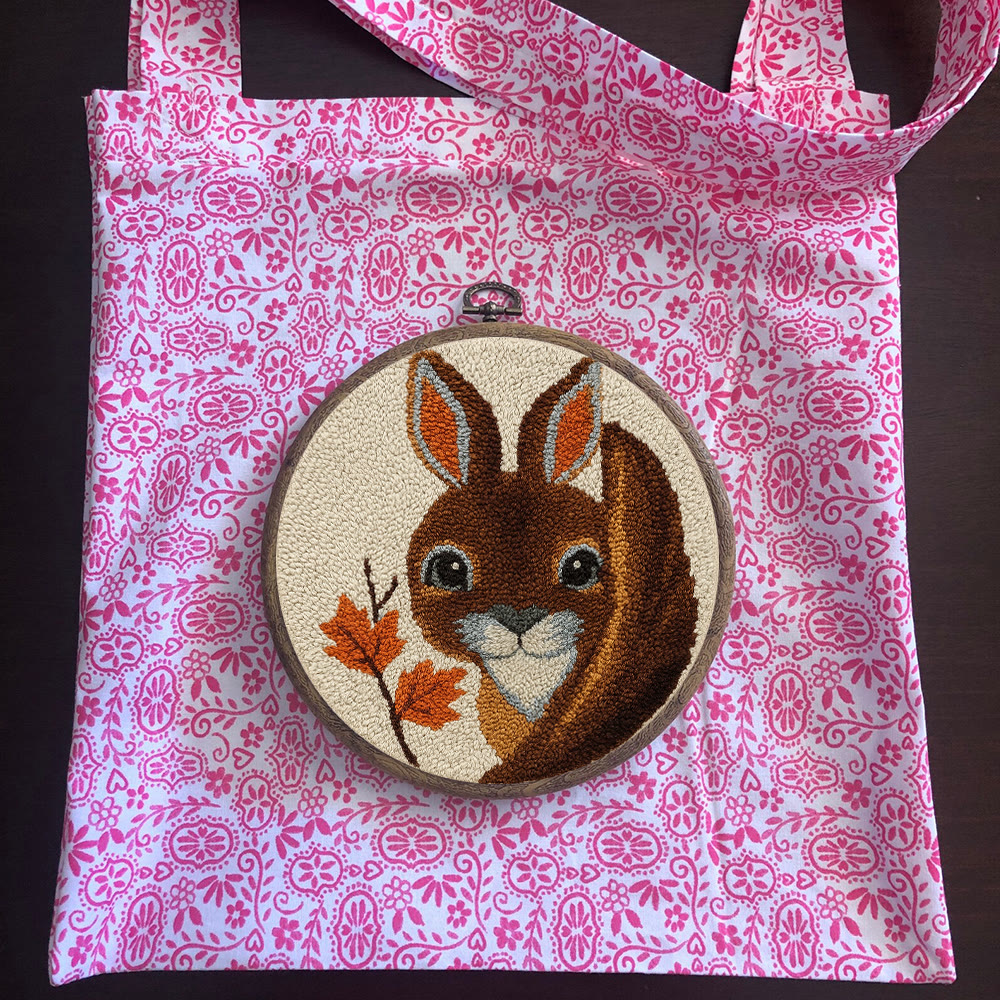Autumn Bunny Punch Needle Kit - Handmade Craft | Ideal For Home Decor - image 12
