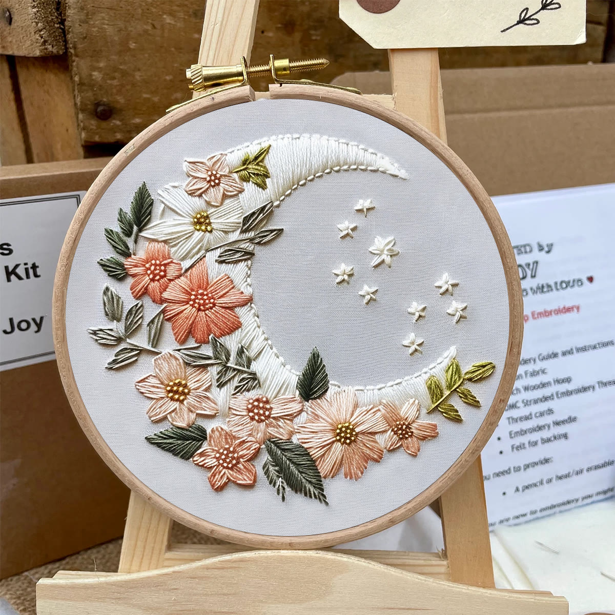 Rubbyoo Embroidery Kit-  Floral Moon - image 5