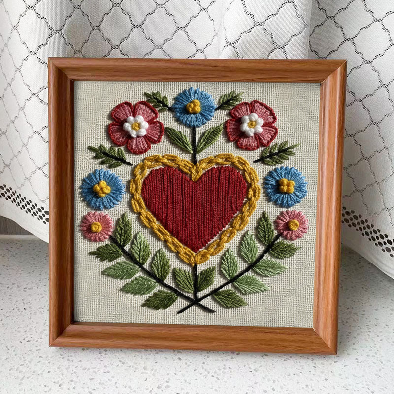 Rubbyoo Embroidery Kit - Charming Heart | Diy Handmade Craft | Nice Gifts For Mom - Embroidery Kit Plus An Extra Frame - image 10