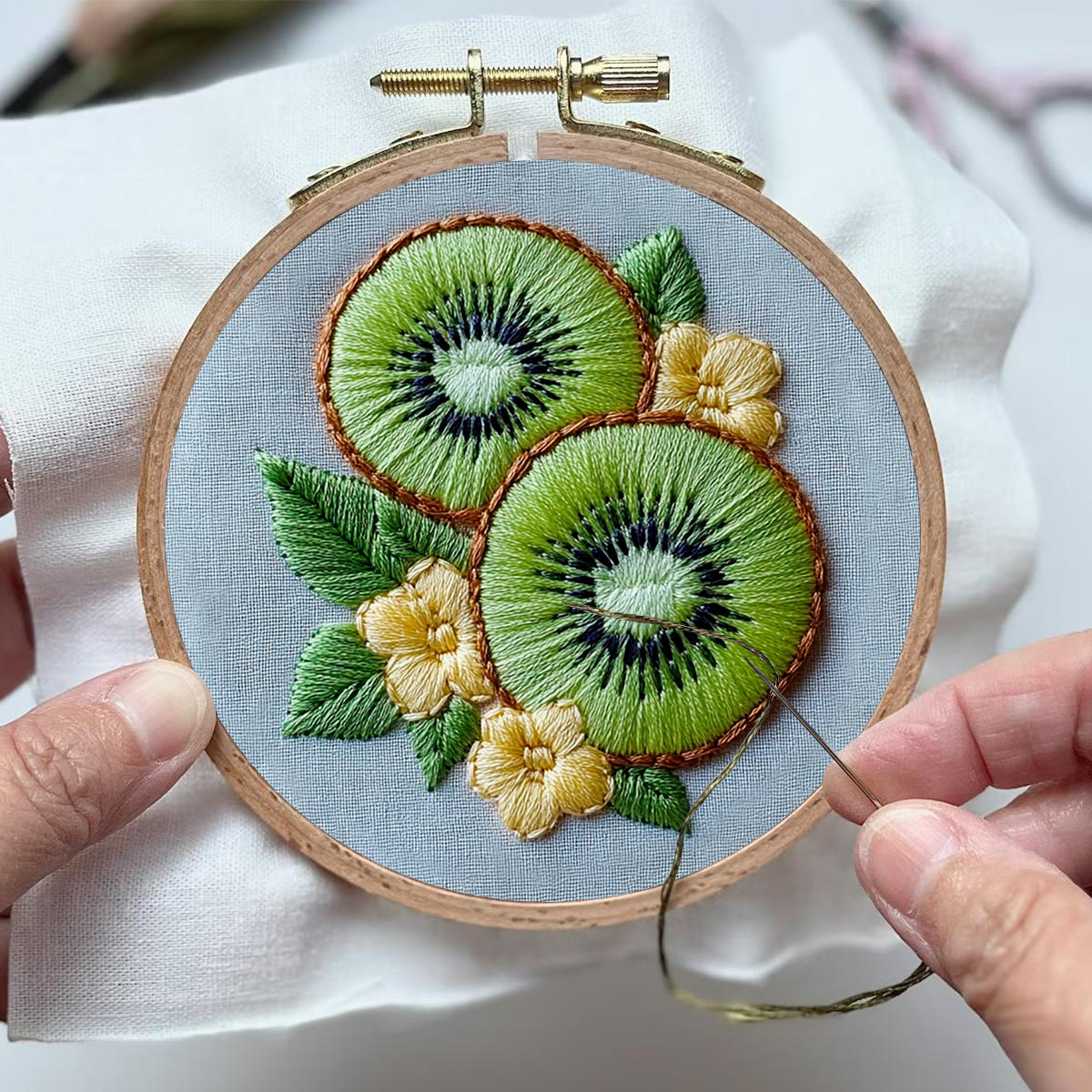 Rubbyoo Embroidery Kit-  Kiwi Fruit - image 4