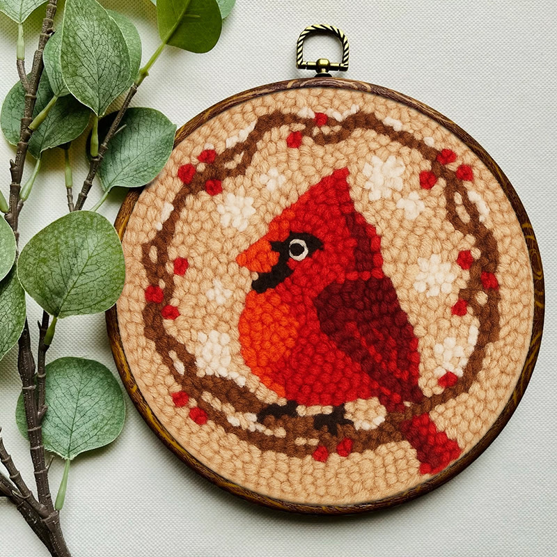 Blooming Bird Punch Needle Kit - Christmas Needle Artwork |  Gift For Bird Lovers  - image 8