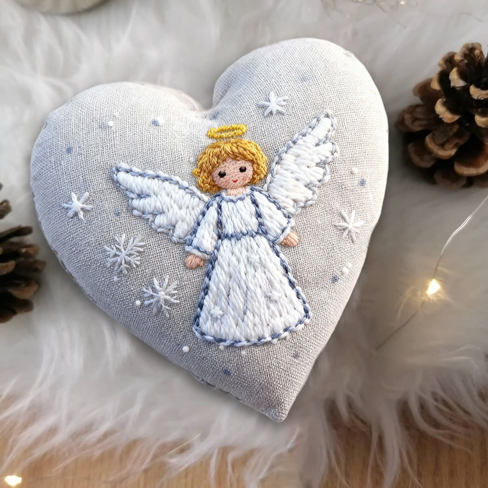 Rubbyoo Heart Embroidery Kit - Adorable Angel | Diy Needle Artwork | Perfect Hanging Decor  - image 5
